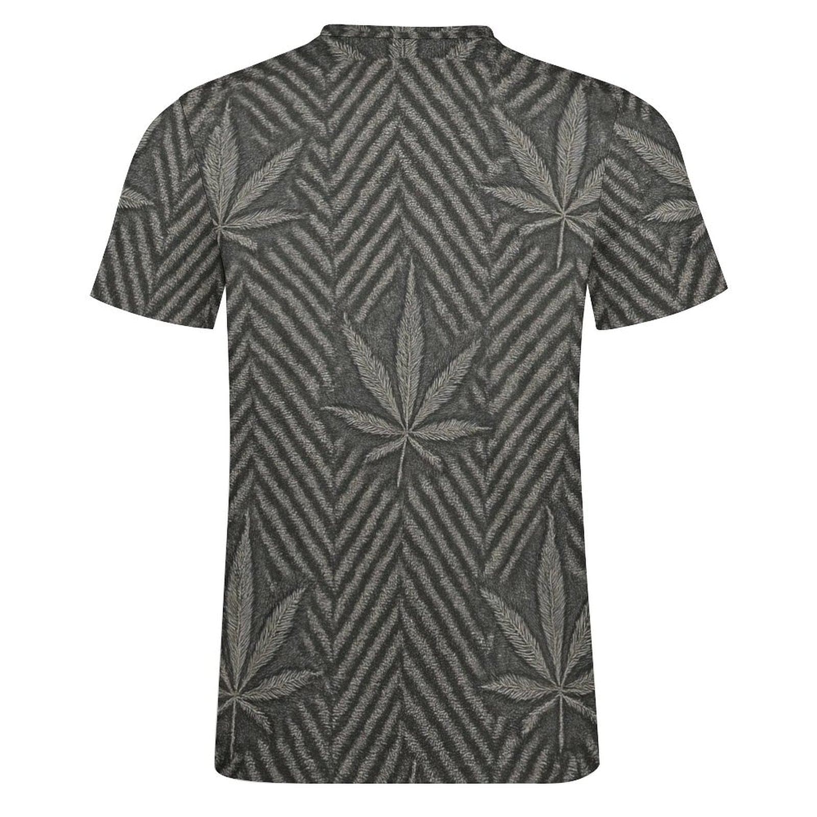 Herringbone Men's Cotton T — neckline detail close-up