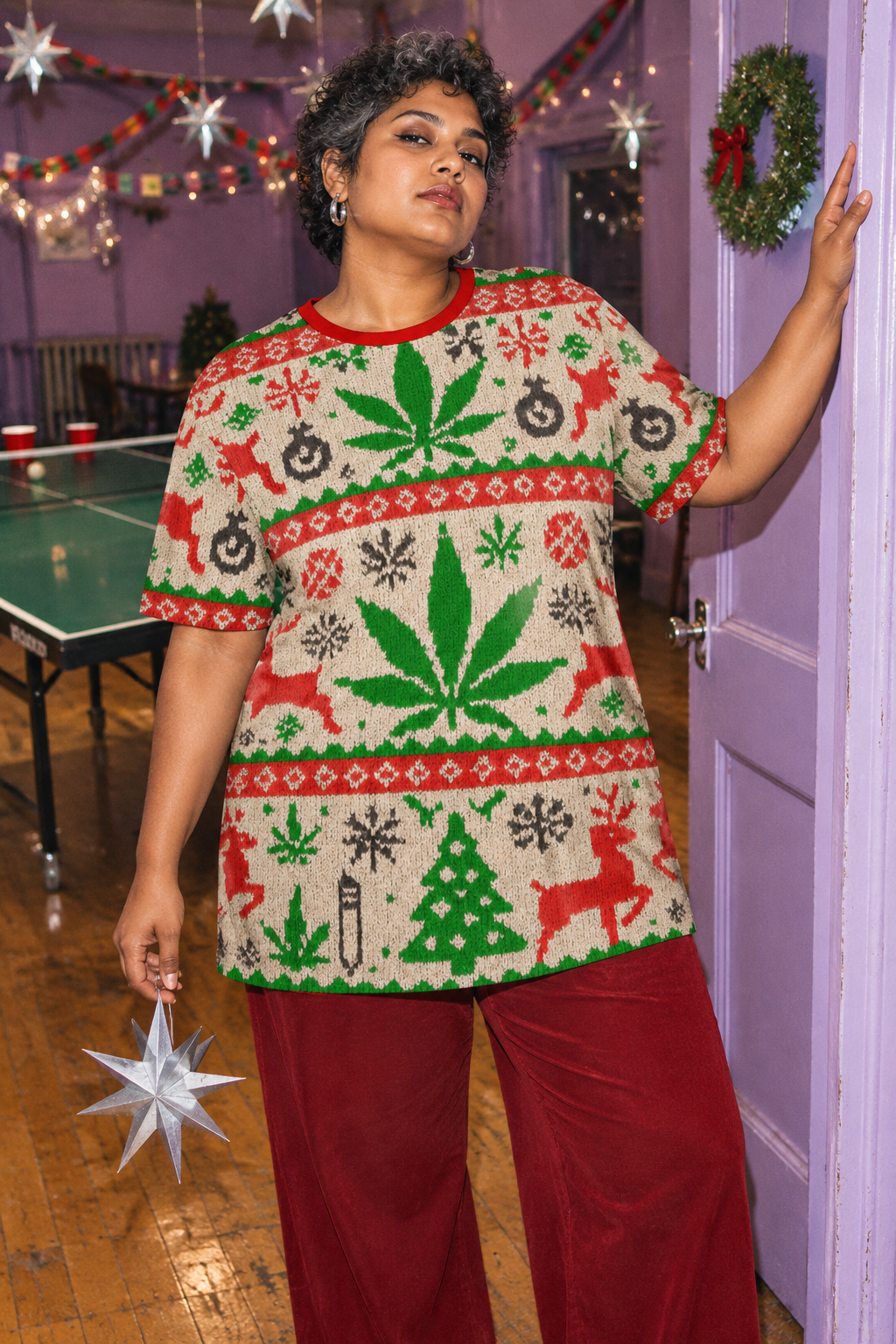 Holiday Cotton T size 3XL editorial view showing the full tee