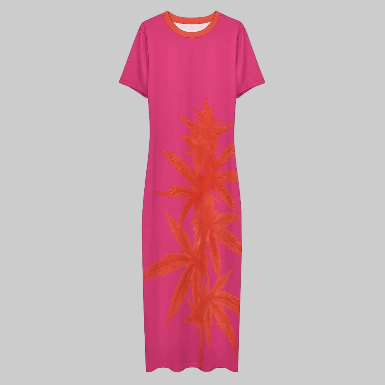 Island Pink Bodycon Dress — flat lay back