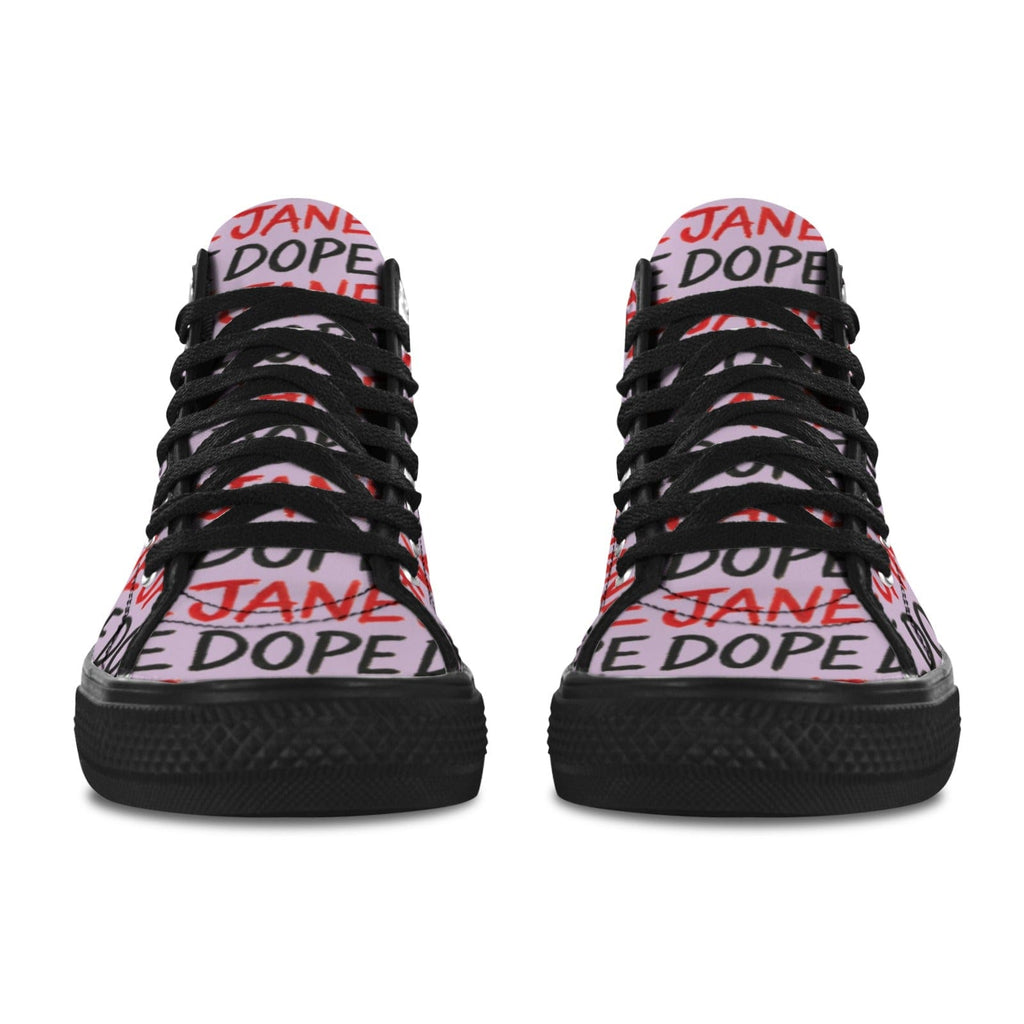 Dope N Lipstick Vancouver High Top — top-down view showing print