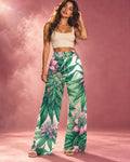 Jane Dope Pink Haze wide-leg lounge pants, front standing view.