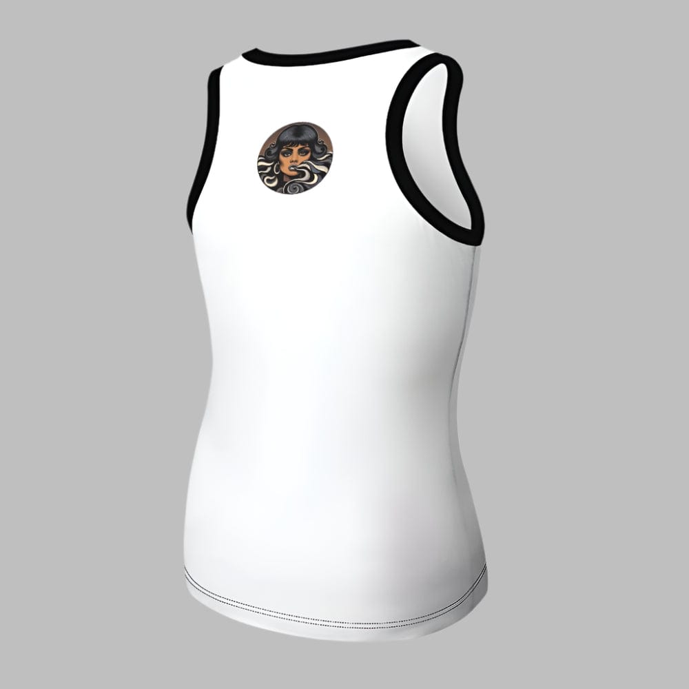 Jane Dope logo print tank top, flat lay front