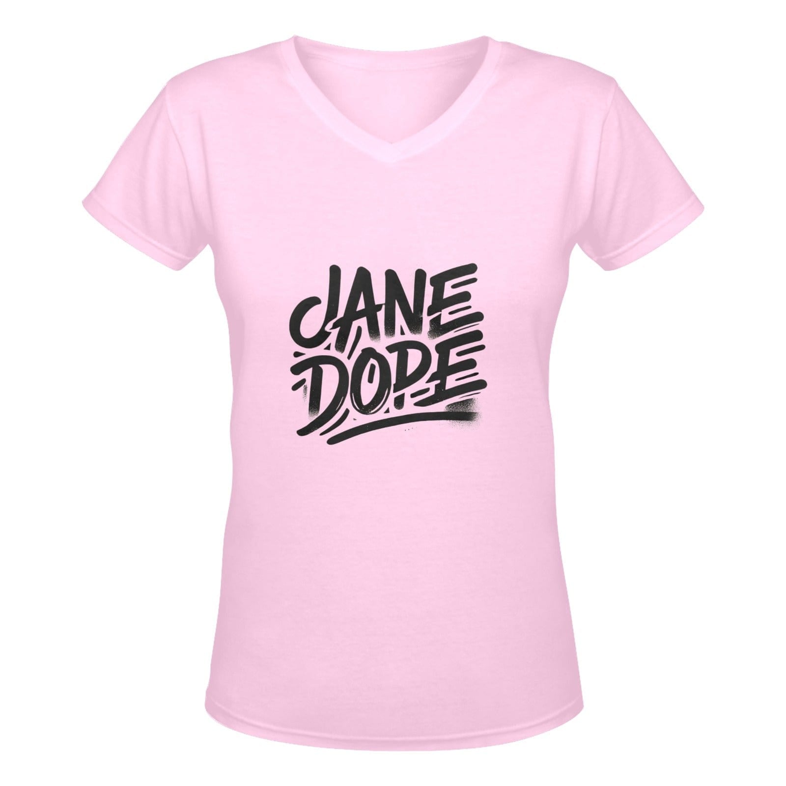 Jane Dope's Fave T pink nug Women's Deep V-neck T-shirt (Model T19) T-Shirt