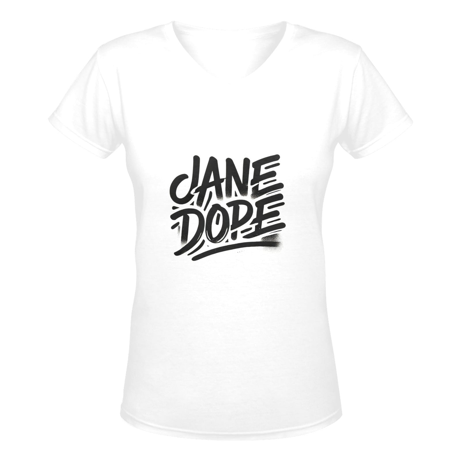Jane Dope's Fave T nug Women's Deep V-neck T-shirt (Model T19) T-Shirt