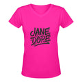 Jane Dope's Fave T hot pink nug Women's Deep V-neck T-shirt (Model T19) T-Shirt