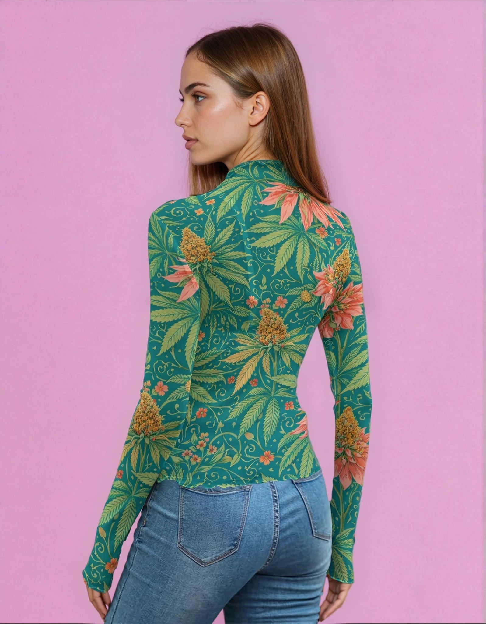 Kush Mesh Long Sleeve Shirt — back view showing mesh detail