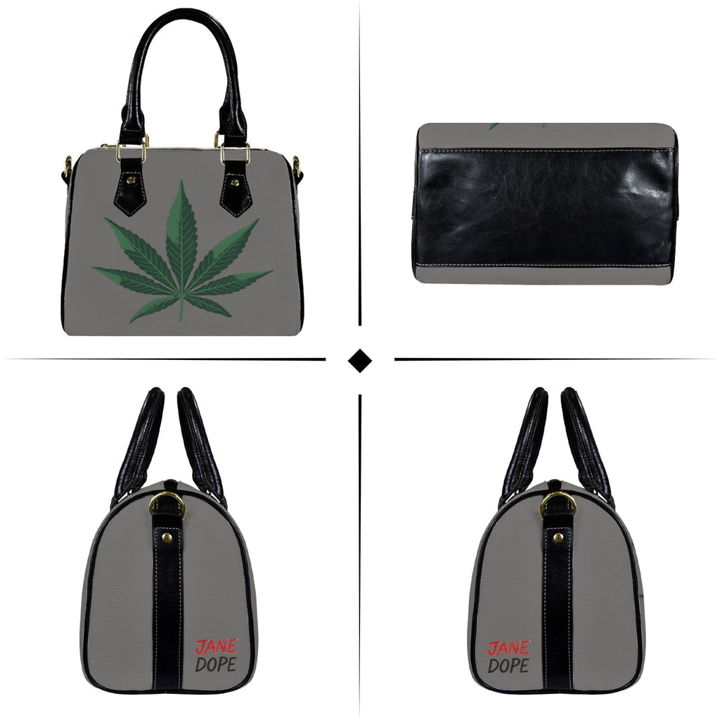 Leaf Bag Vegan Leather — clasp and zip detail