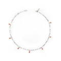 LEAF CHARM NECKLACE Rhodium (Silver)