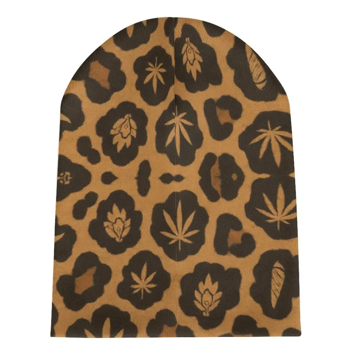 Leopard Beanie — print detail close-up
