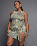 Leopard Bodysuit Dress Yoycol