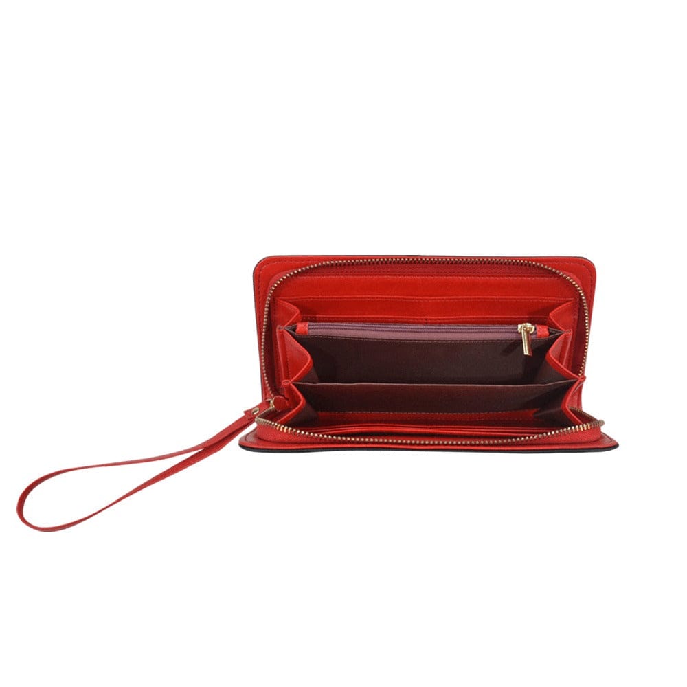 Leopard Clutch Wallet — back view showing print