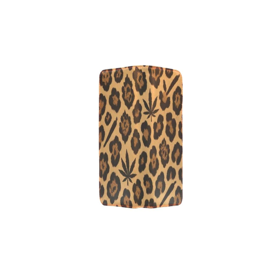 Leopard Clutch Wallet — print and clasp detail close-up