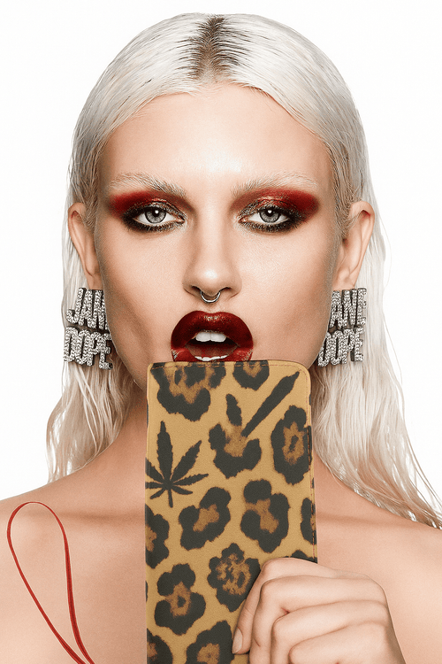Jane Dope Leopard Clutch Wallet — leopard print women's clutch wallet