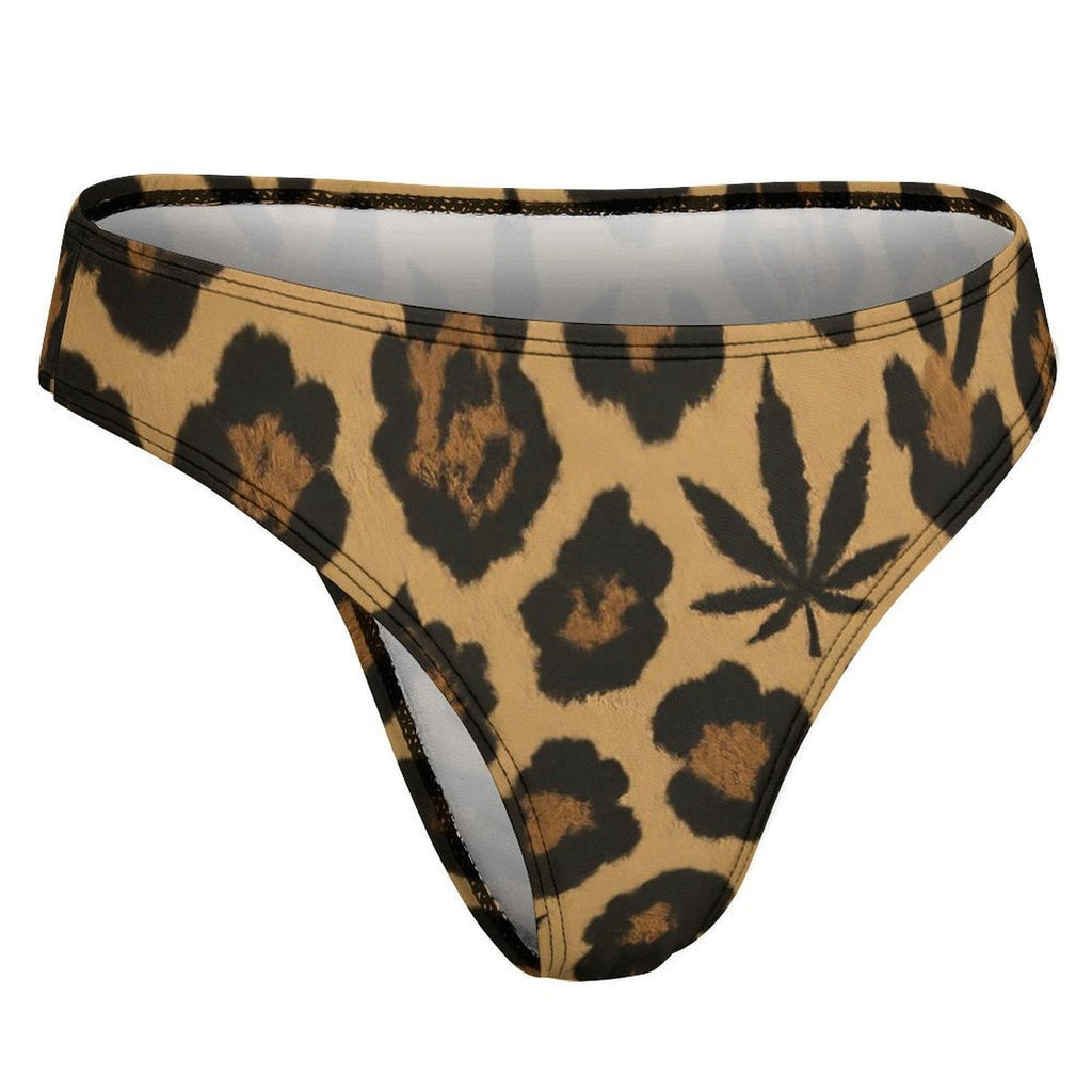 Leopard Cotton Bikini Undies — fabric and print close-up