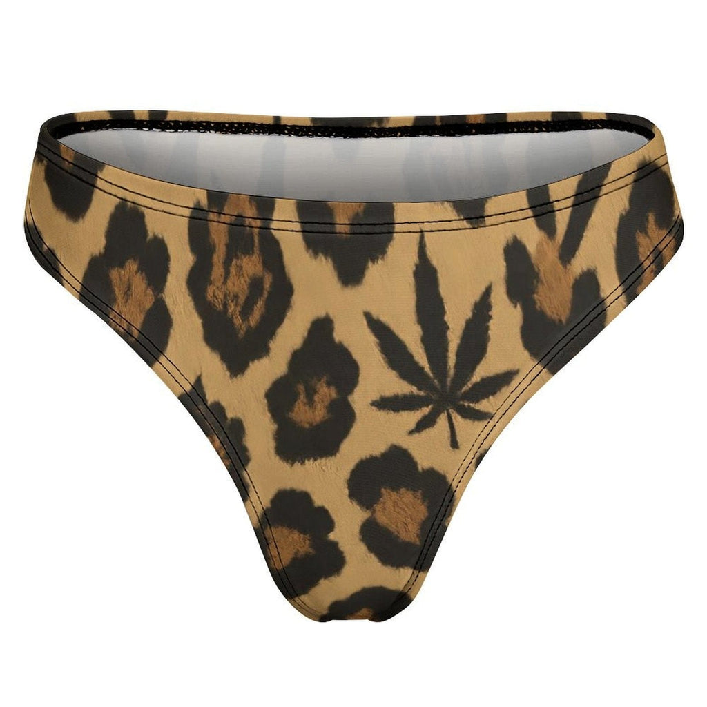 Leopard Cotton Bikini Undies — flat lay back