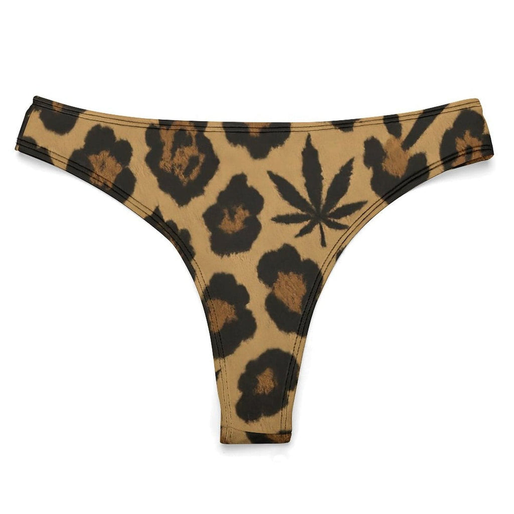 Leopard Cotton Bikini Undies — flat lay front