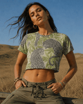 Leopard Cropped Ralgan T-Shirt Artsadd