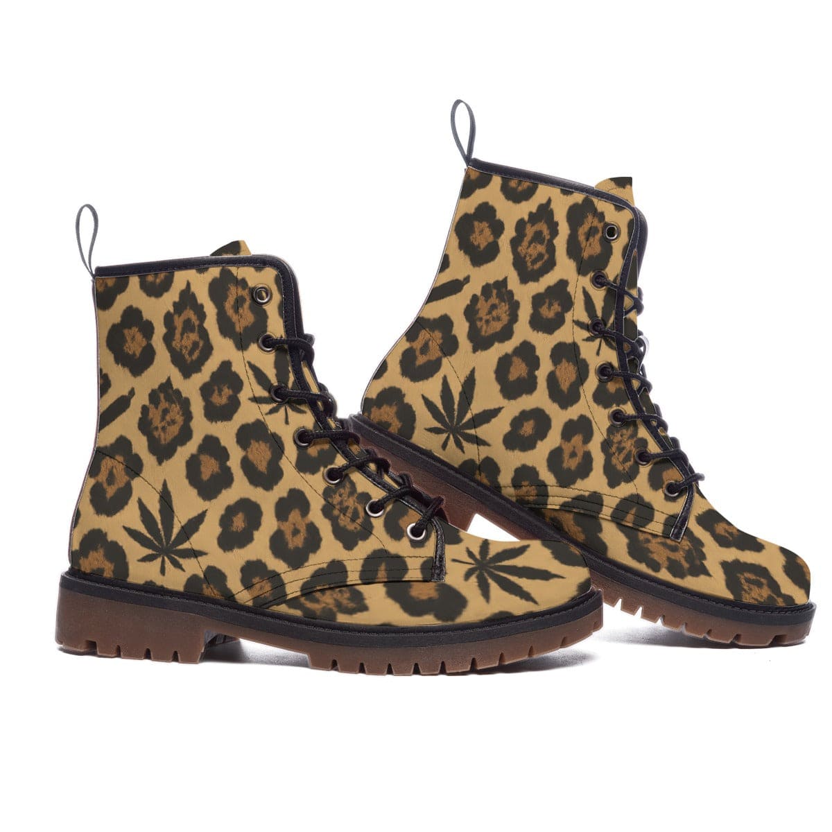 Jane Dope Leopard Dope Martin Vegan Boots — leopard print women's vegan leather Martin boots