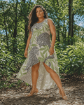 Leopard High-Low Hem Dress Artsadd
