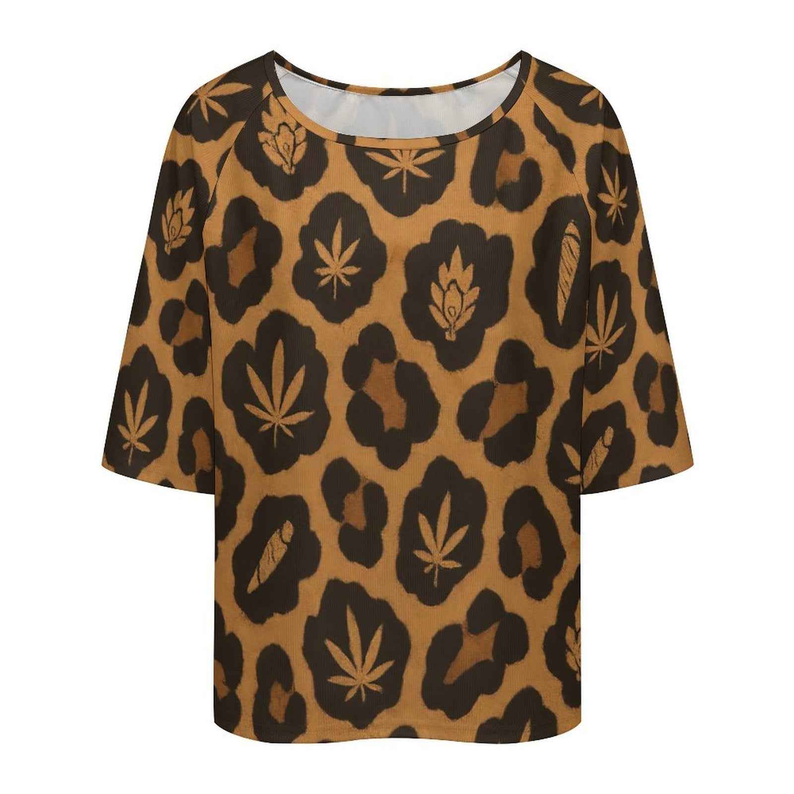 Leopard Loose Half-Sleeve T-Shirt