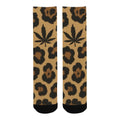 Jane Dope Leopard Socks Unisex — all-over leopard print crew socks