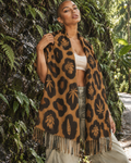 Leopard Cashmere Like Giant Scarf Artsadd