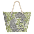 Jane Dope Leopard Hemp Rope Tote — open-top tote with leopard print and rope handles