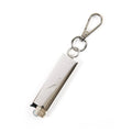 Polished silver lighter keychain, product shot