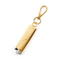 Polished gold lighter keychain, product shot