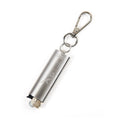 Brushed silver lighter keychain, product shot