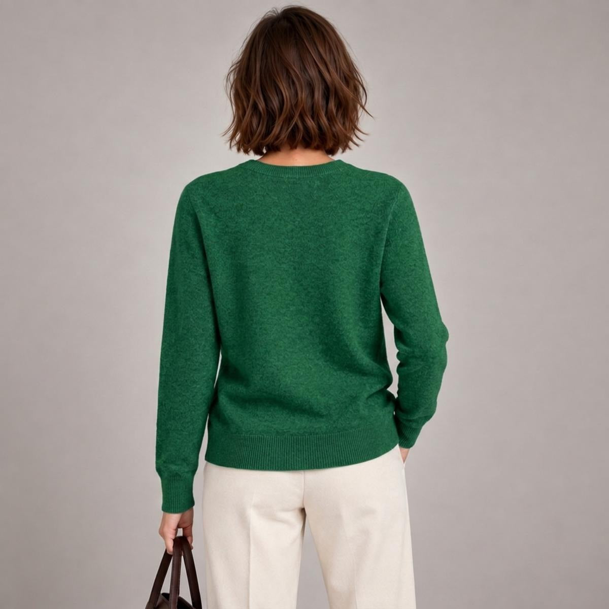 Good Herb Only Soft Wool-Blend Crewneck Knit Sweater | Embroidery