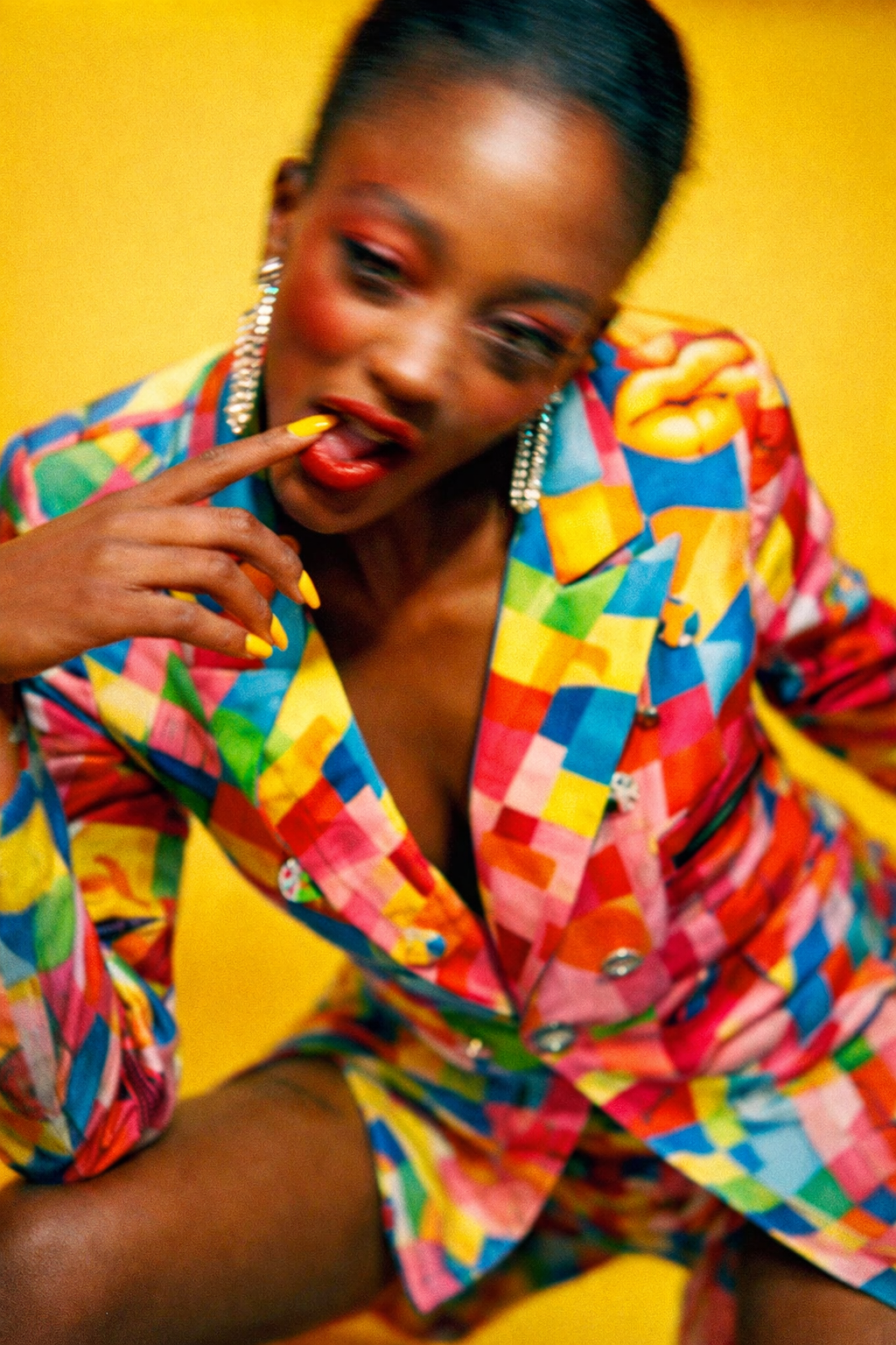 MAX LIP Double Breasted Blazer — lapel and button detail close-up