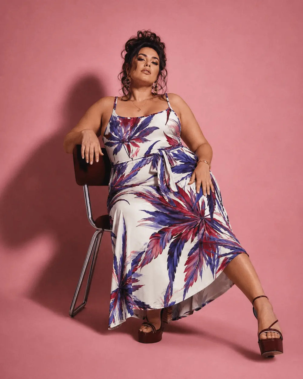 Mendo Tie-Waist Midi Dress