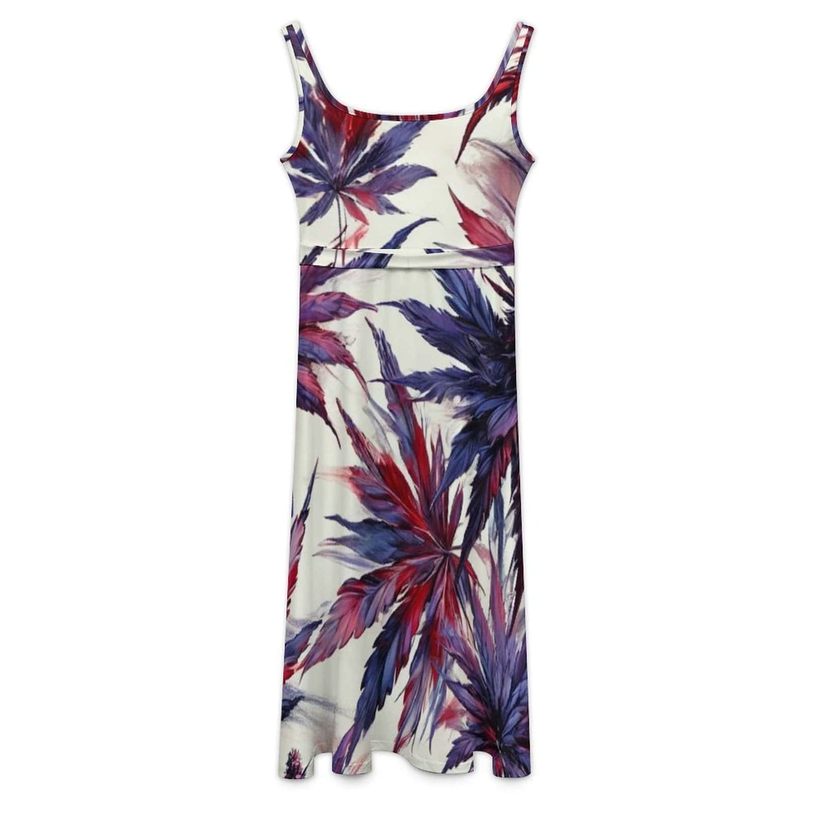 Mendo print tie-waist dress, flat lay back