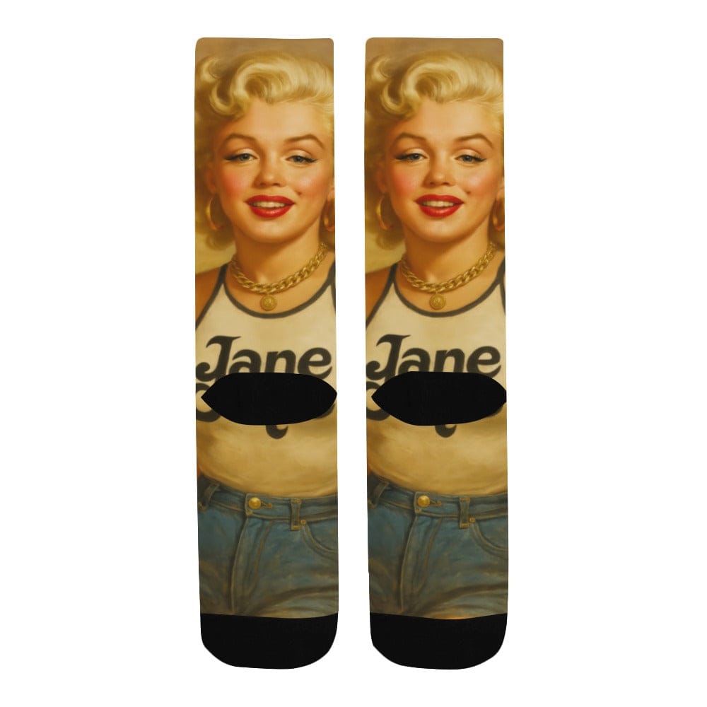 Monroe Socks — flat lay showing full print