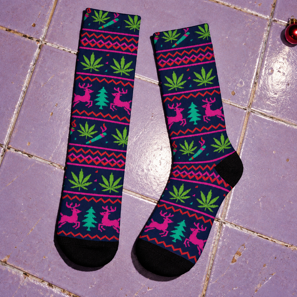 Calcetines de Navidad neón (unisex)