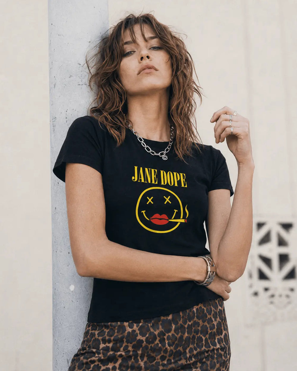Camiseta de mujer estilo Nirvana