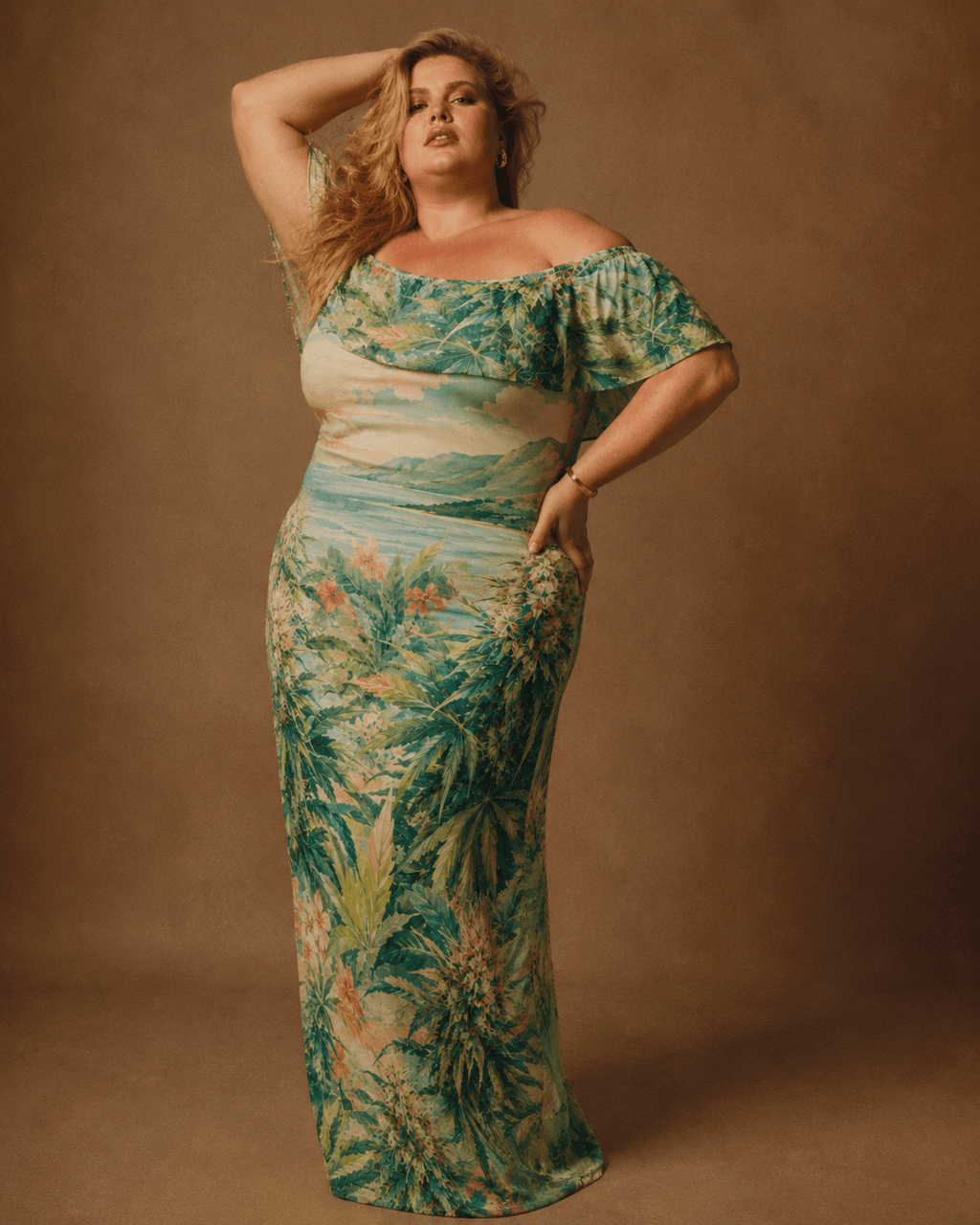 Ganja Breeze Off The Shoulder Dress jane dope
