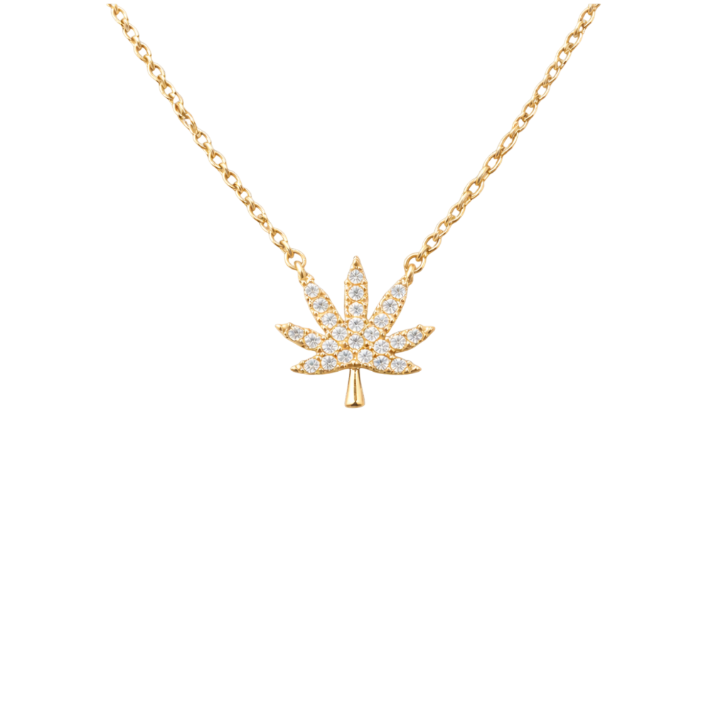 18K GOLD CANNABIS LEAF NECKLACE The Kush Girls