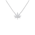 SILVER CANNABIS LEAF NECKLACE The Kush Girls