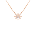 ROSE GOLD LEAF NECKLACE The Kush Girls