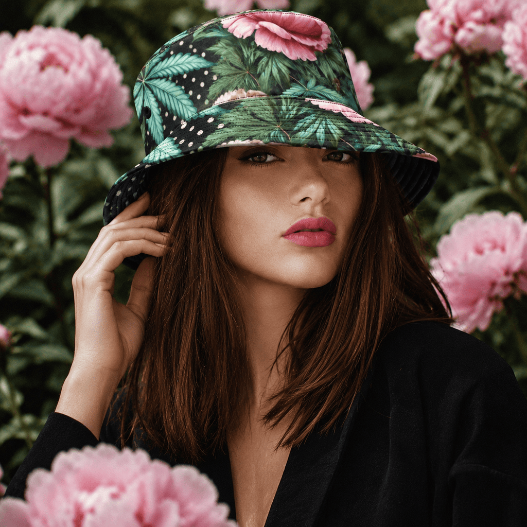 Peony & Pot Bucket Hat Artsadd