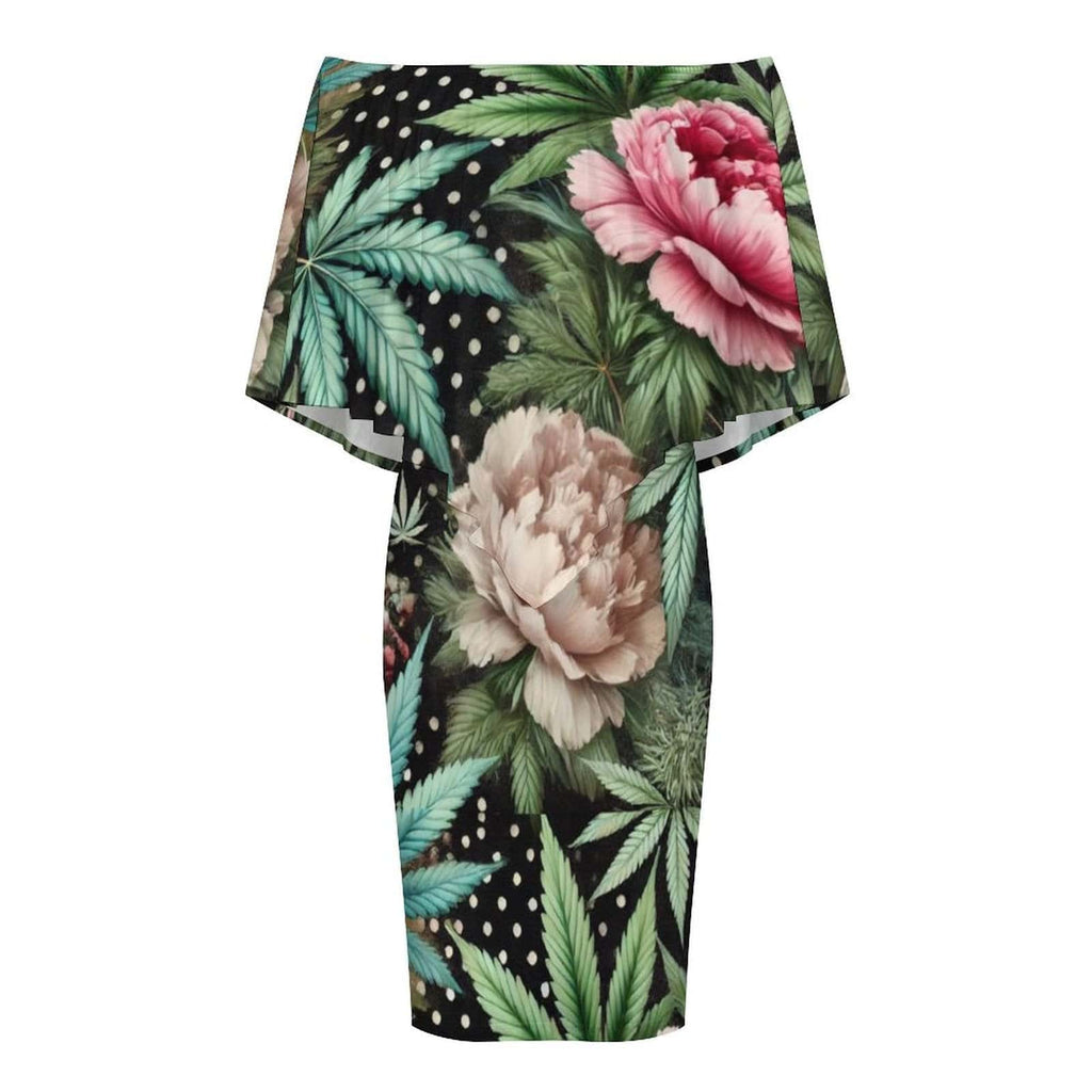 Peony & Pot Off-shoulder Shawl Dress dress
