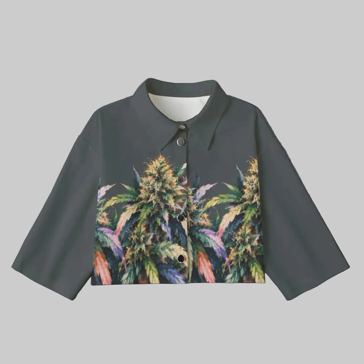 All-Over Print Women's Cropped Jacket | 245GSM Cotton 