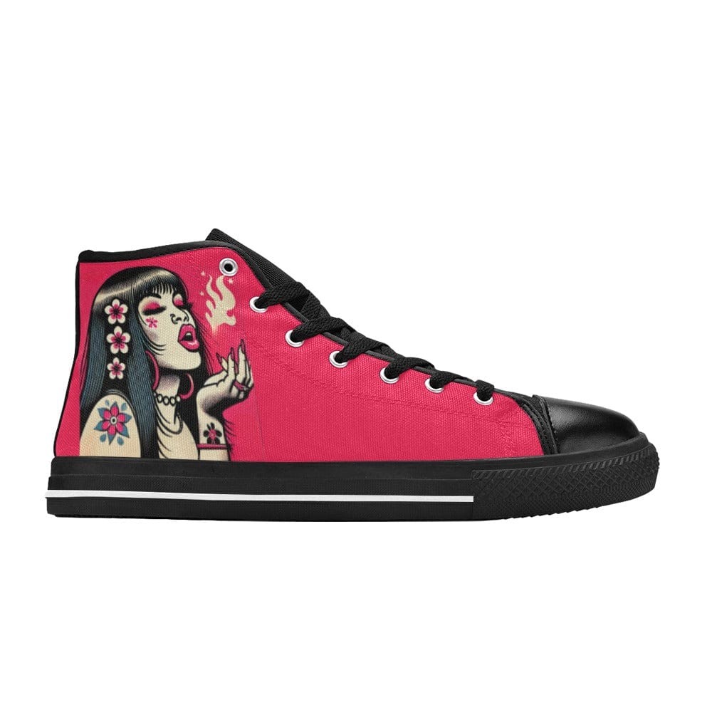 Pink Diesel High Tops Women's High Top Canvas Shoes (017)