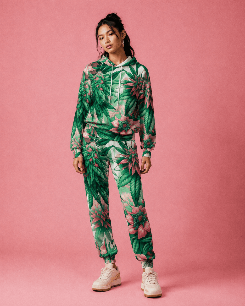 Pink Haze Hoodie X Sweatpants Set Artsadd