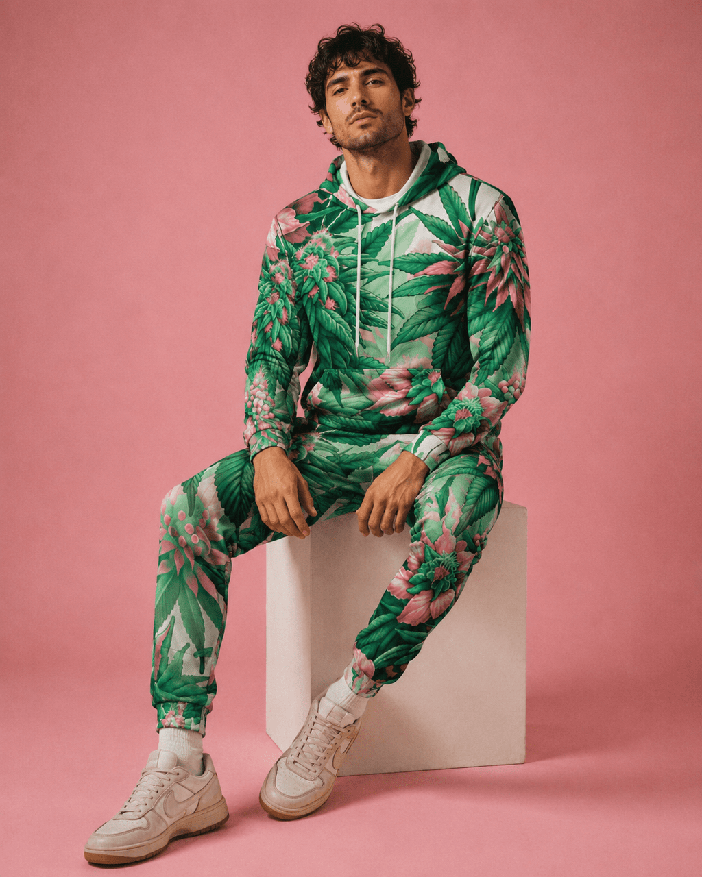 Pink Haze Hoodie X Sweatpants Set Artsadd