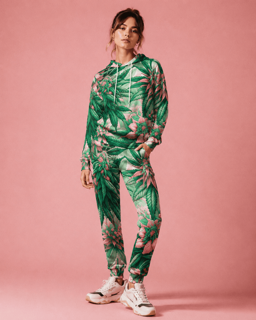 Pink Haze Hoodie X Sweatpants Set Artsadd