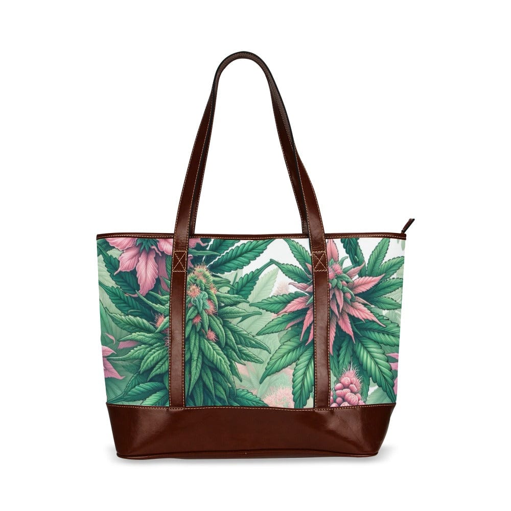 Pink Haze Leathery Tote Tote Handbags (1642)