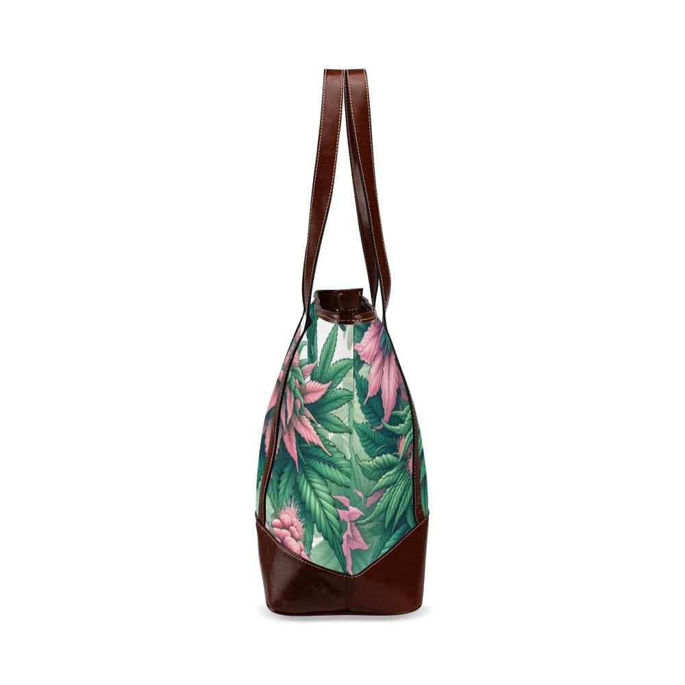 Pink Haze Leathery Tote Tote Handbags (1642)
